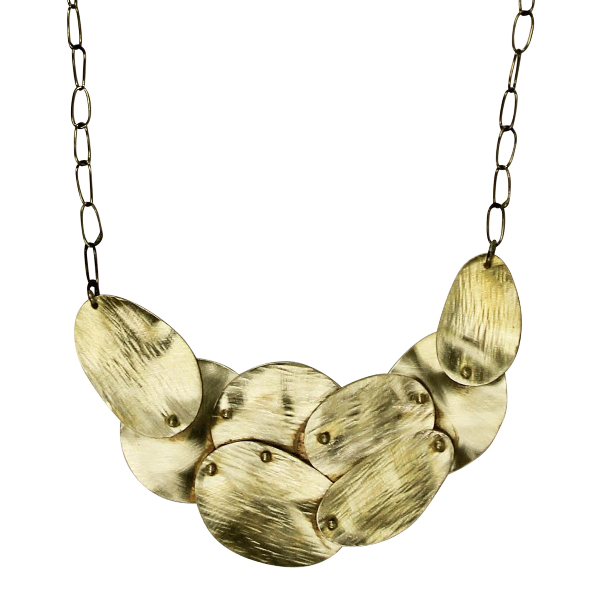 Necklace, Linked Brass Ovals