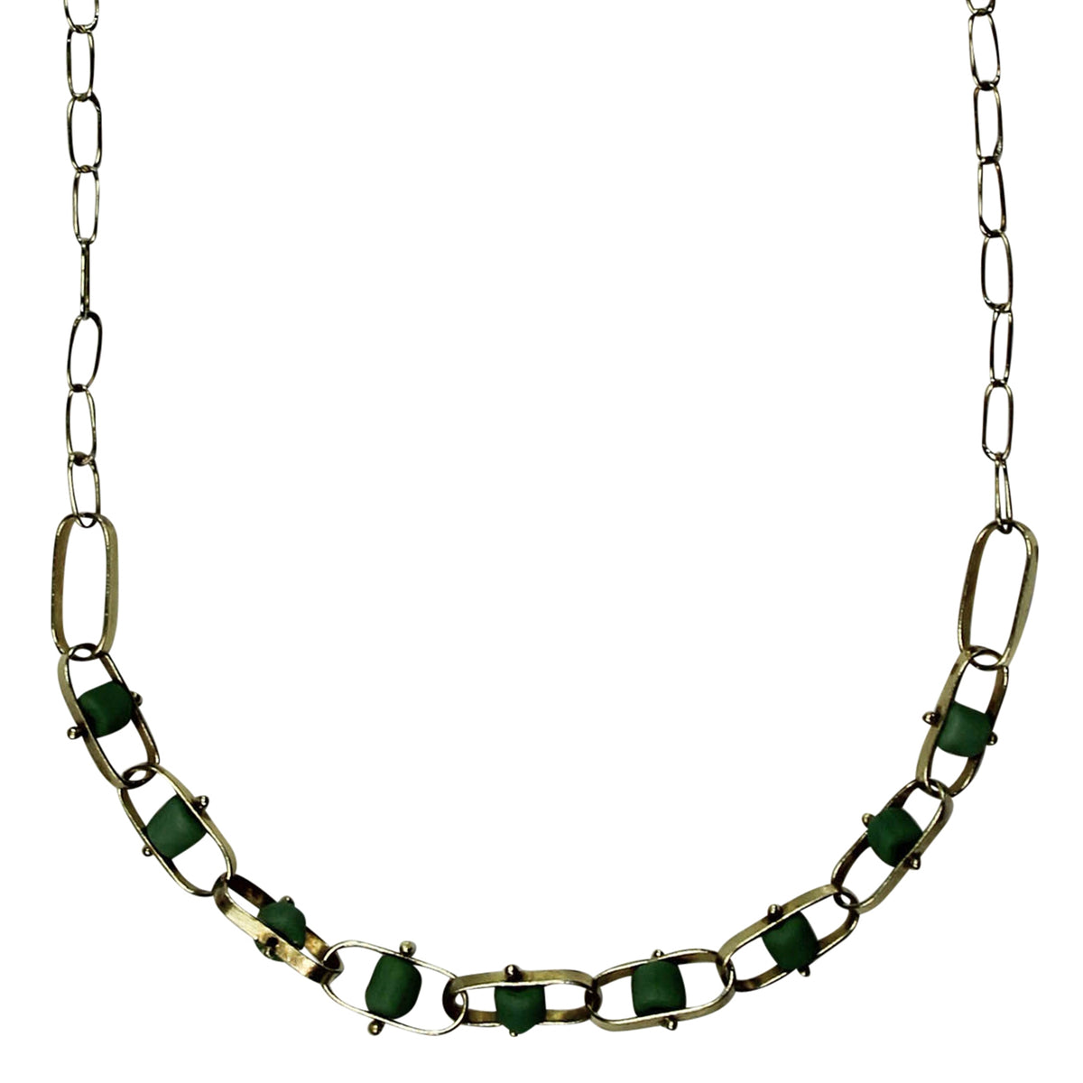 Necklace, Linked Beads - Teal