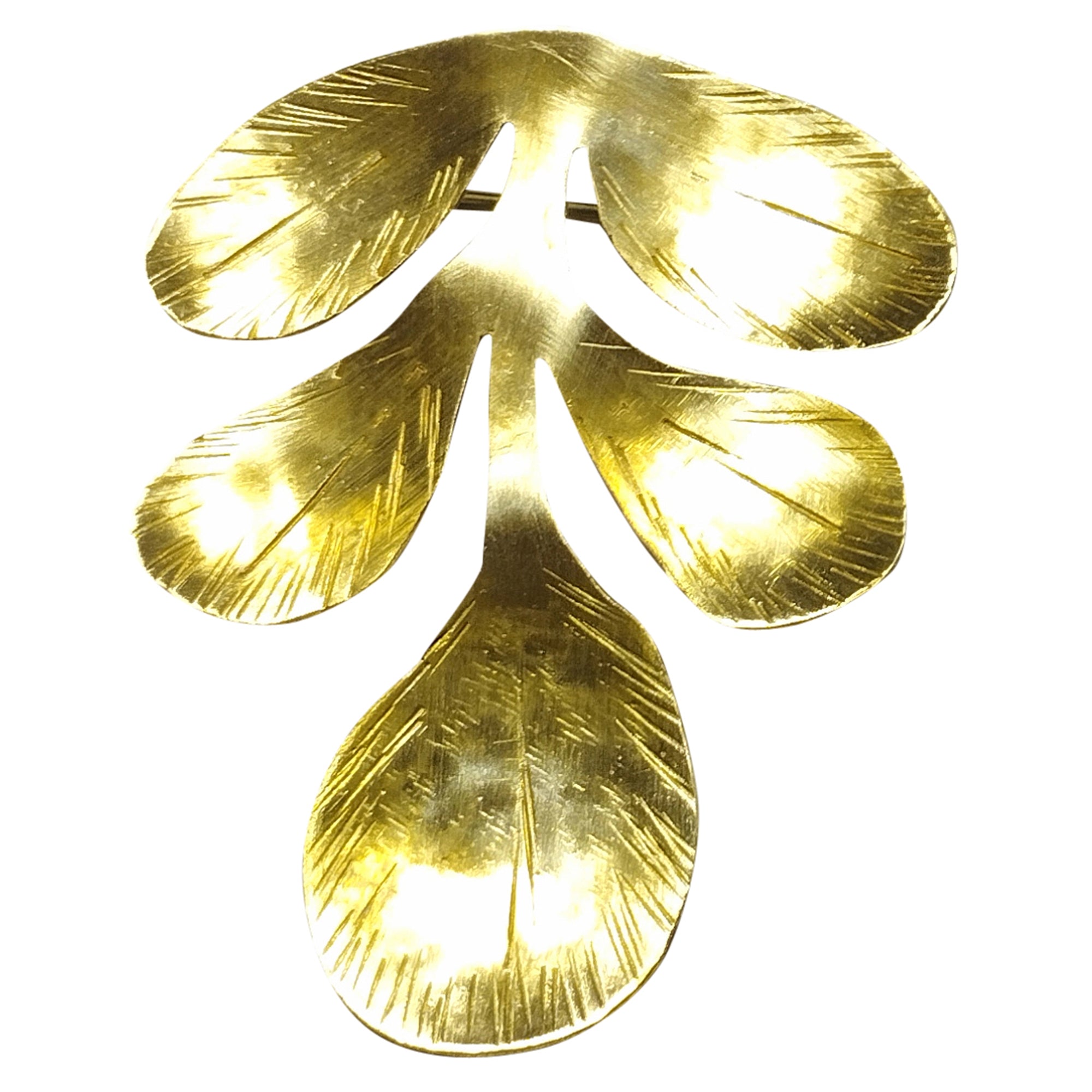 Brooch, Forged Leaf