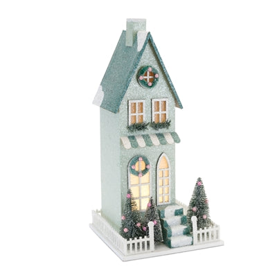 LED House 14”H Paper/MDF 2 AAA Batteries Not Included