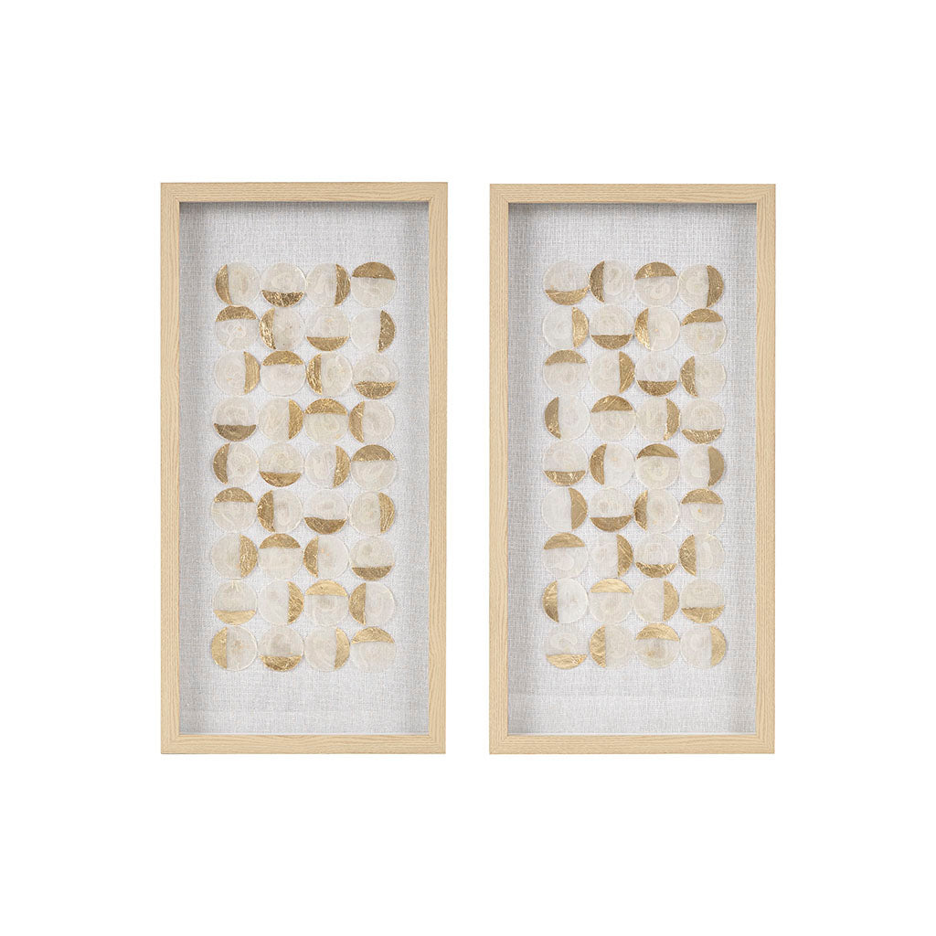 Aurelian Emblem Dried Flower 2-piece Shadow Box Wall Decor Set