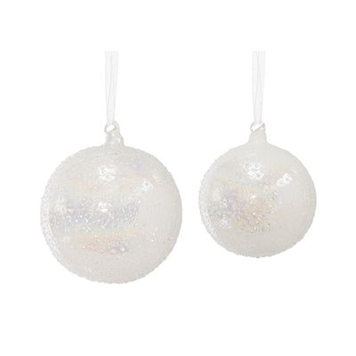 Ball Ornament (S/2) 4"D, 5"D Glass