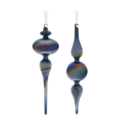 Drop Ornament (S/2) 11.5"H, 12"H Glass