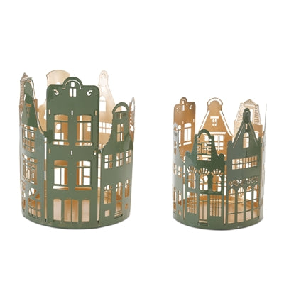 Candle Holder (S/2) 5.75"D x 7"H, 6.75"D x 8.5"H Iron