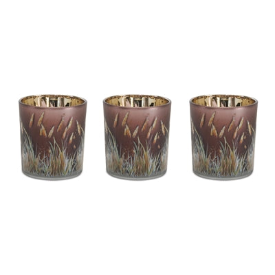Votive Holder (S/3) 3"D x 3"H Glass
