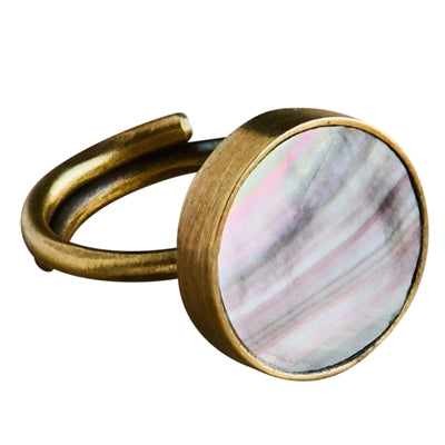 Penny Ring, Mother of Pearl - Dark