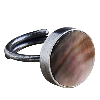 Penny Ring, Mother of Pearl - Dark