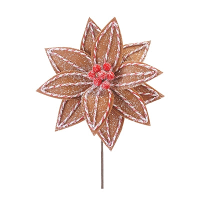 Poinsettia Stem 20”H Polyester