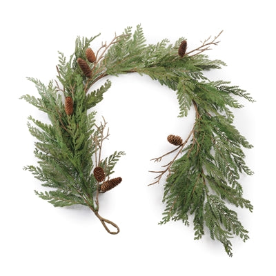 Pine and Twig Garland 5.5'L Plastic