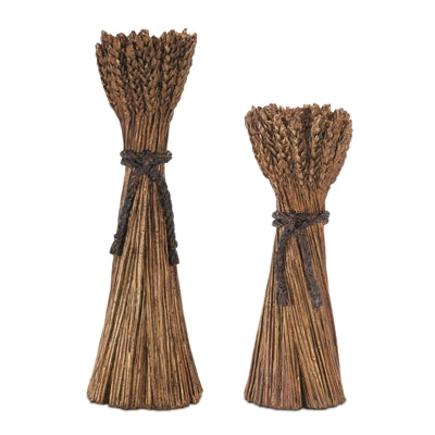 Wheat Bundle (S/2) 9.5"H, 11.75"H Resin