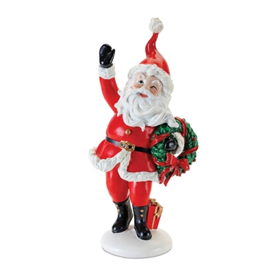 Santa w/Wreath 13”H Resin
