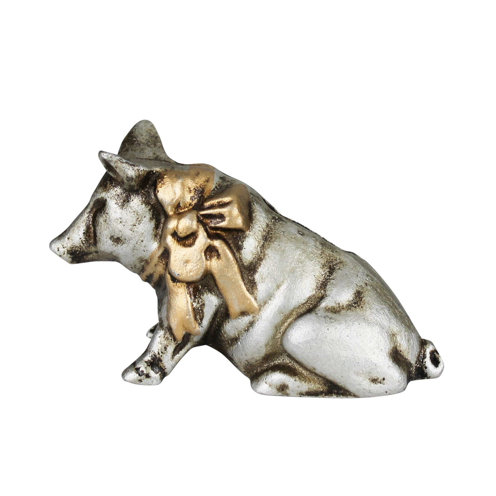 Pig with Ribbon, Cast Iron