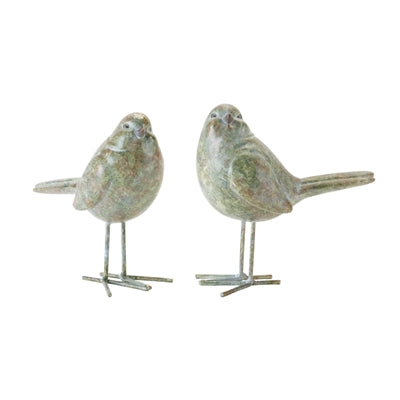 Bird (S/2) 6.5"L x 6"H Resin