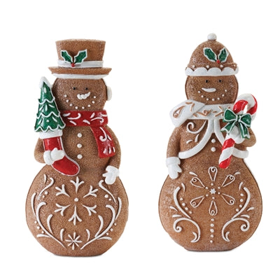 Gingerbread Couple (S/2) 8”H Resin