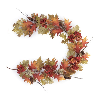 Oak Leaf Garland 6'L Polyester