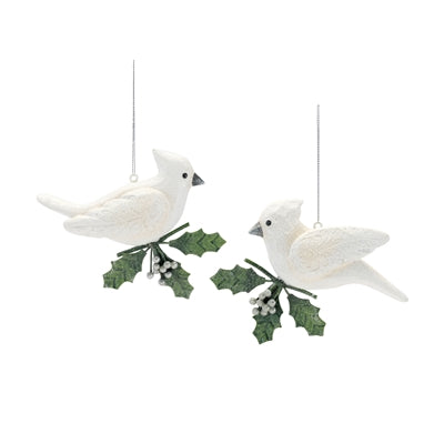 Cardinal Ornament (S/2) 4"H, 4.5"H Resin