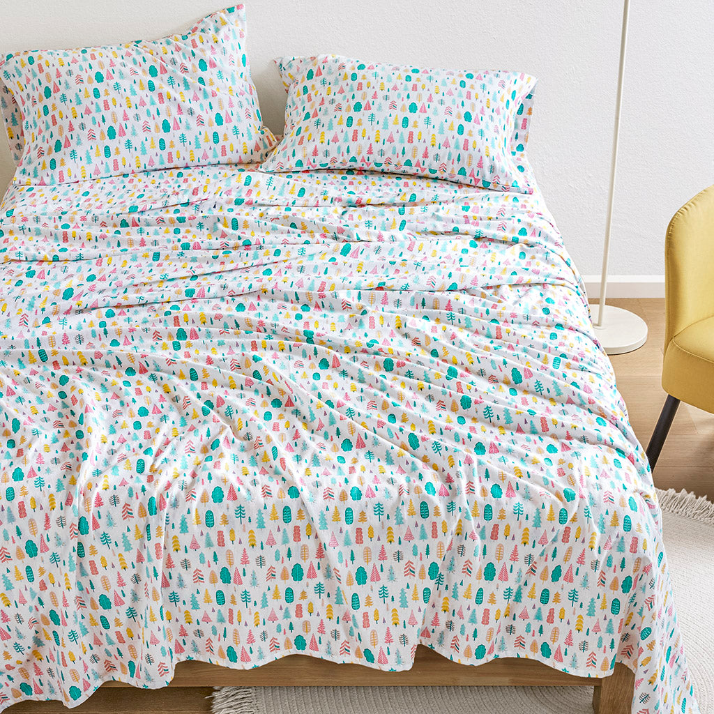 Cotton Flannel Printed Sheet Set