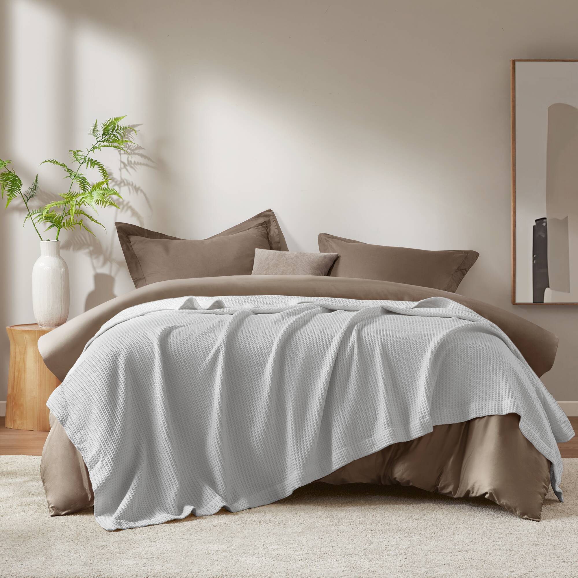 Cotton Waffle Weave Cotton Blanket
