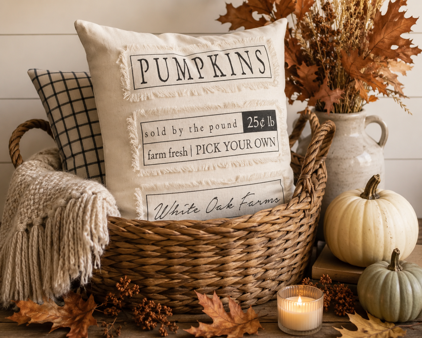 Pick Your Own Pumpkin Pillow