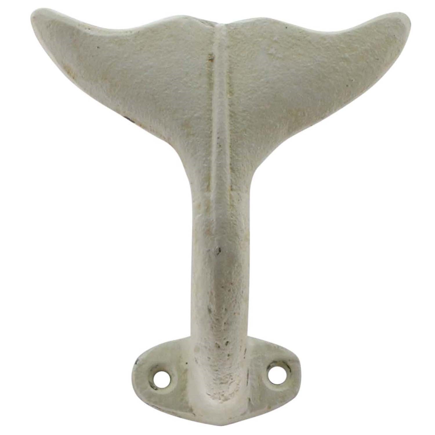Whale Tail Wall Hook - Antique White