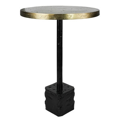 Navigator Table, Brass & Black