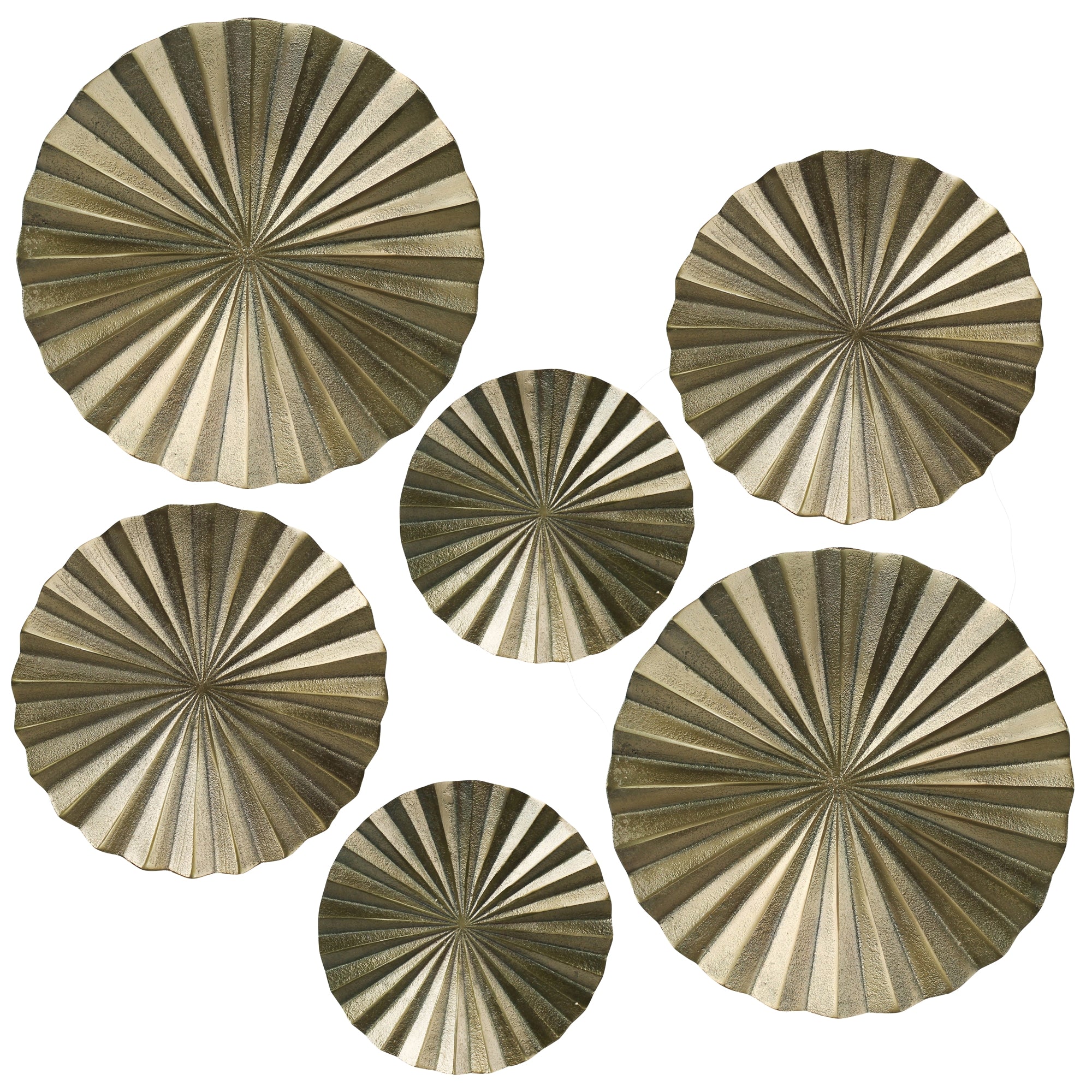 Cutlass Wall Art - Set of 6, Brass