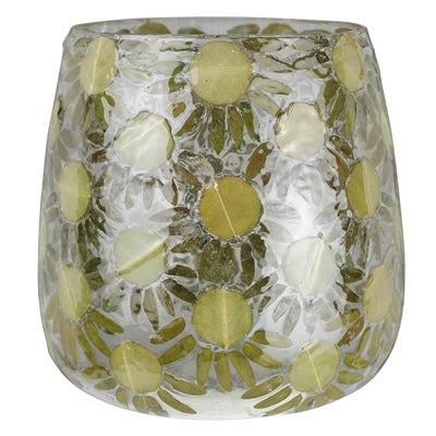 Enamel Leaf Pattern Hurricane - Lrg