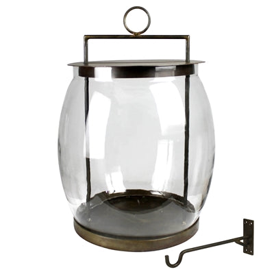 Revere Iron & Glass Lantern with Hook