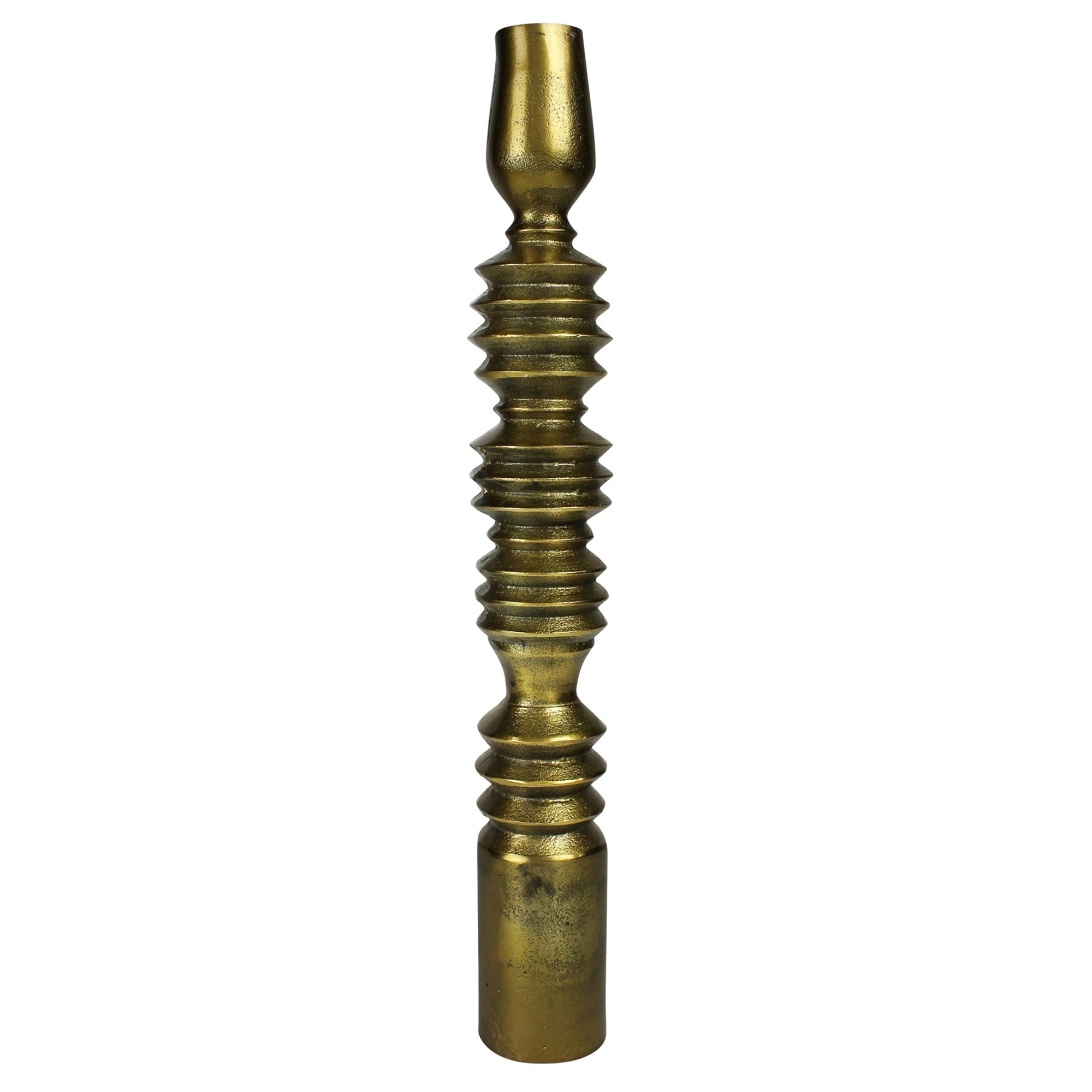 Taper Holder, Antique Gold - (L)