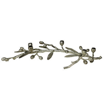 Branch Taper Holder, Raw Silver