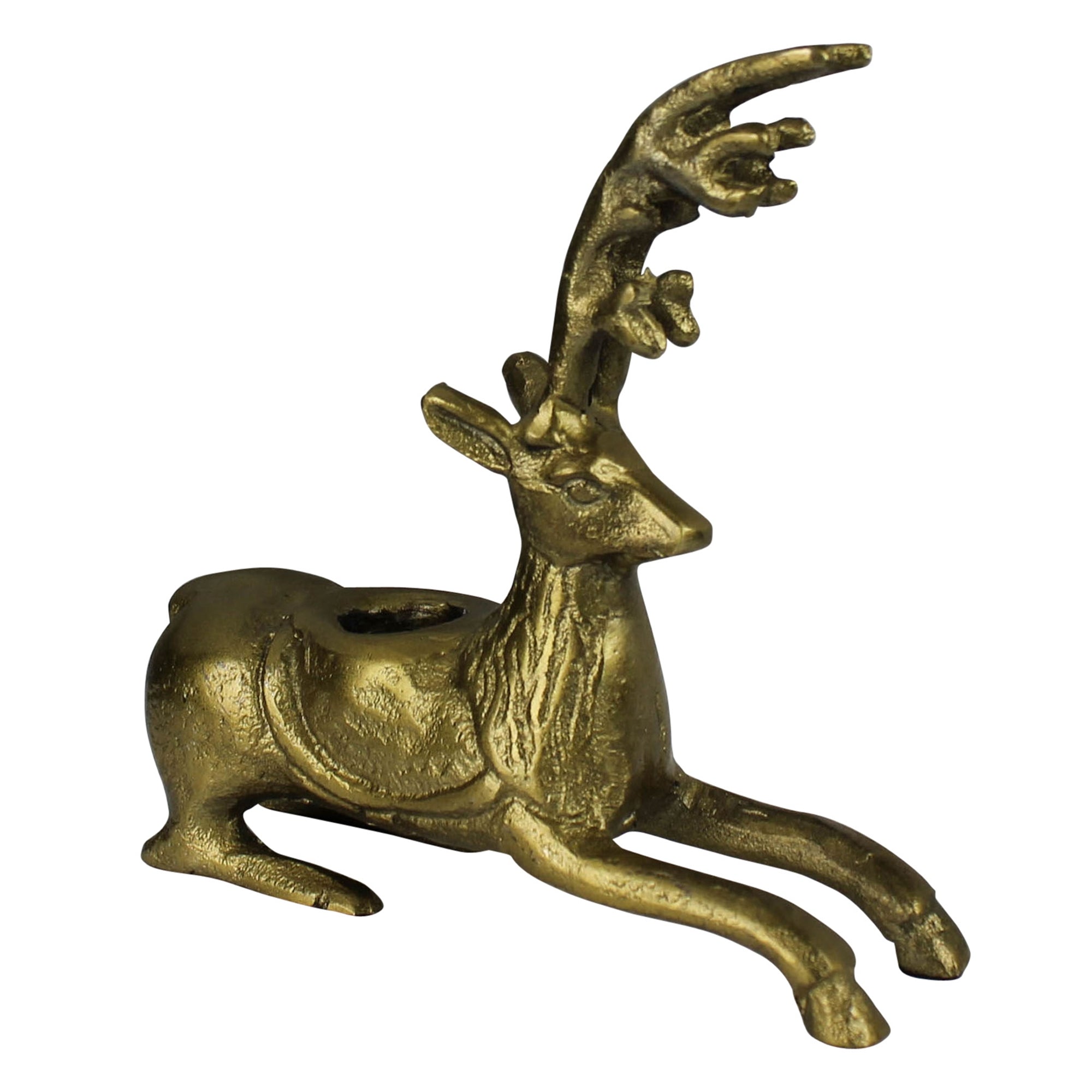 Deer Taper Holder, Brass