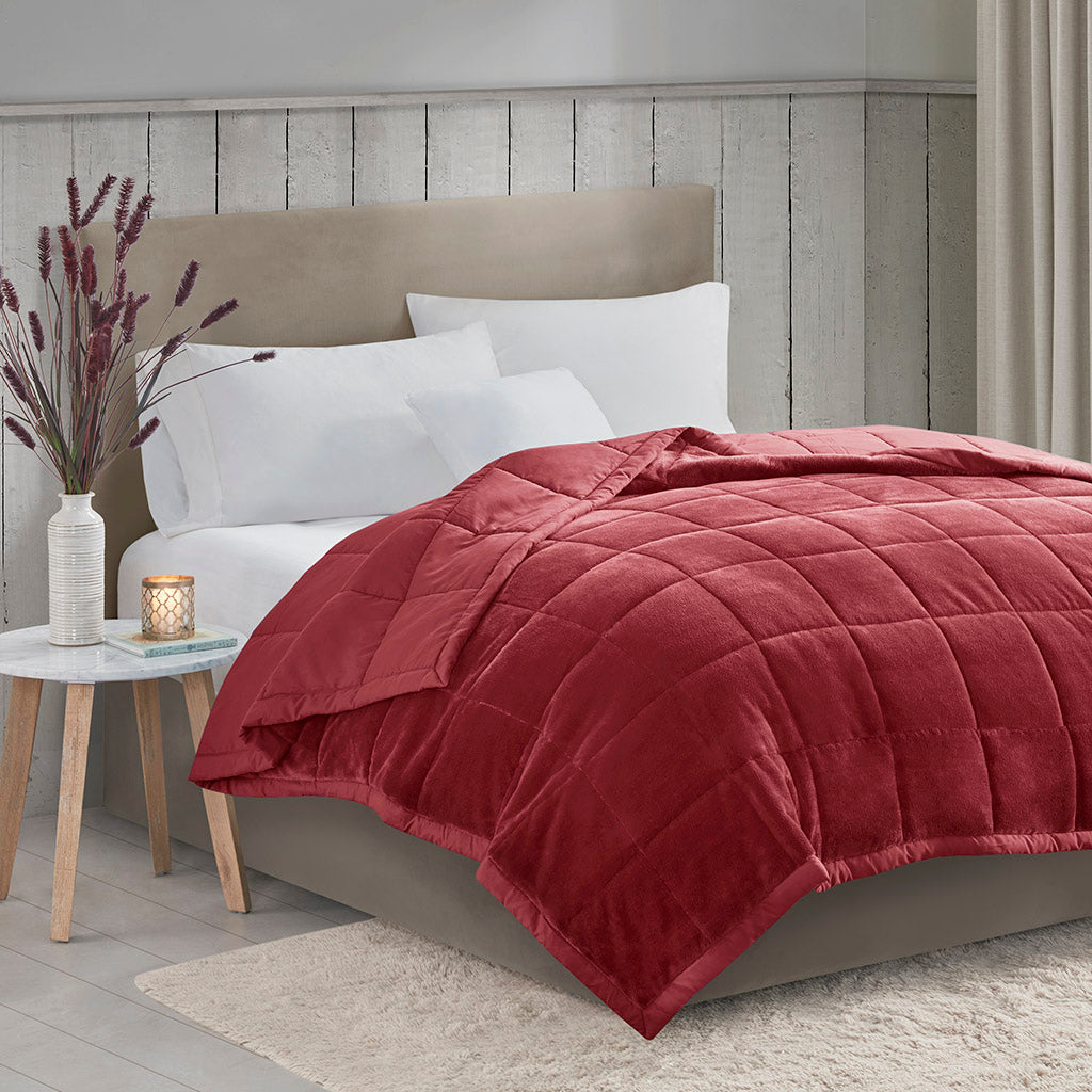 Coleman Lightweight Down Alternative Blanket with Satin Trim