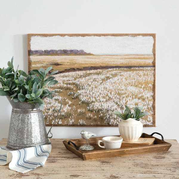 Blossoming Valley Burlap Canvas Wall Art