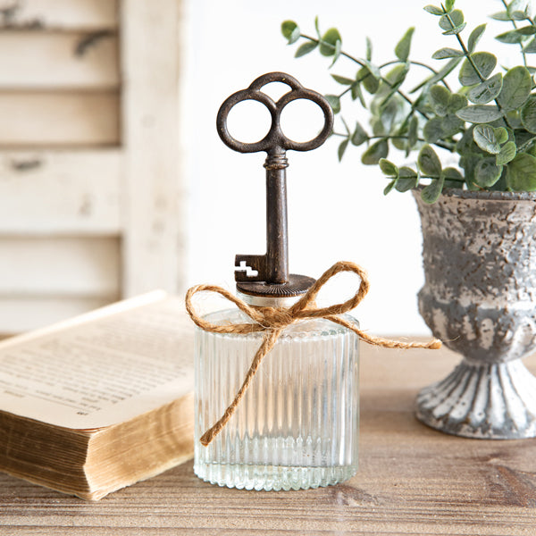 Skeleton Key Apothecary Bottle - Short