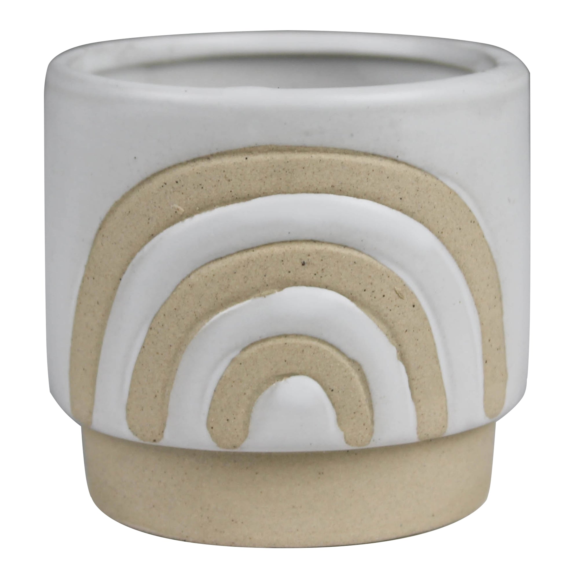 Rainbow Pot, Ceramic, White - Sm