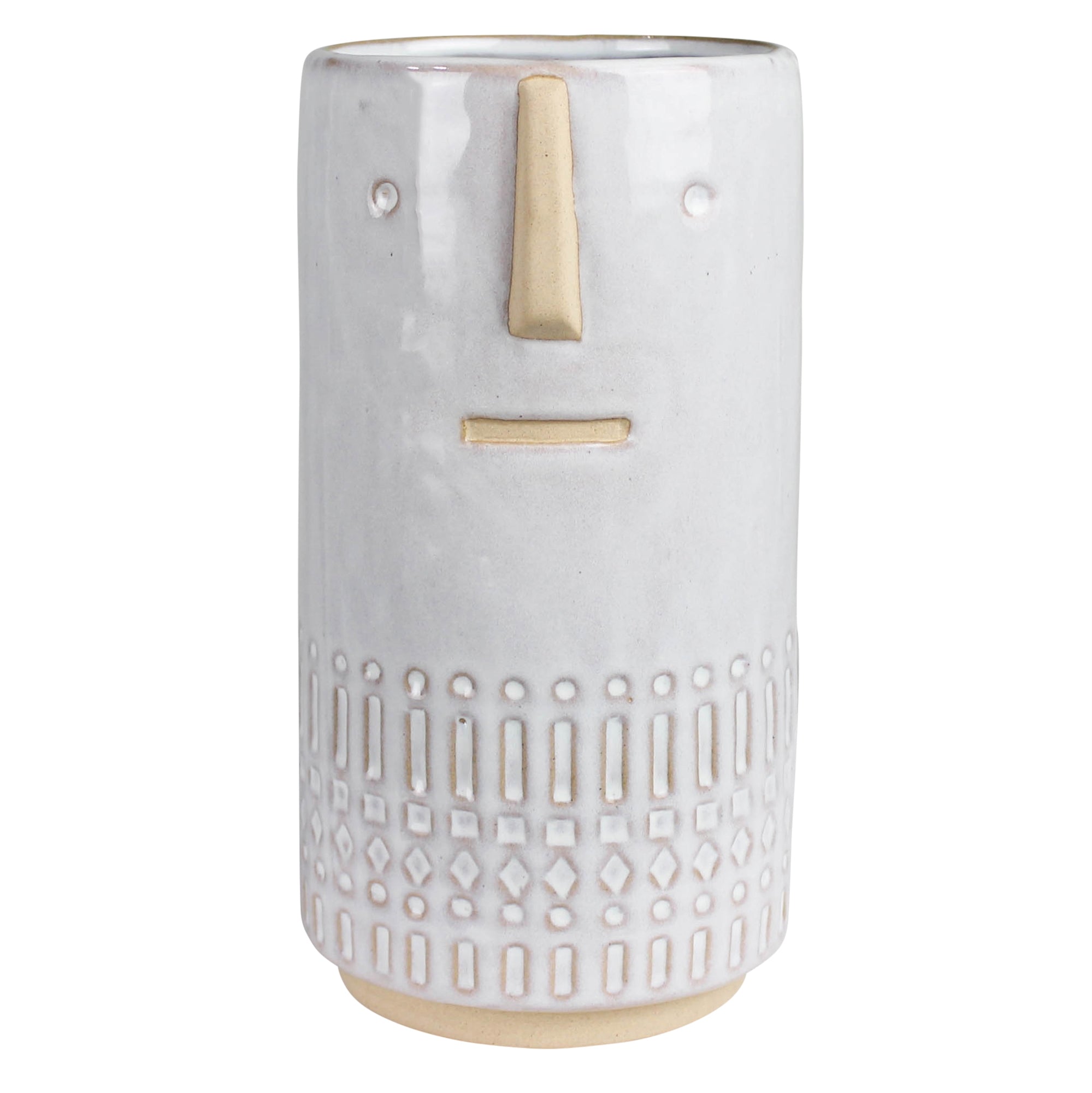 Monte Vase with Face, Ceramic - Lrg