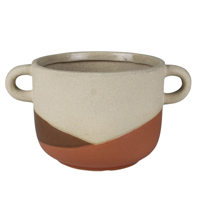 Manitu Cachepot with Handles, Ceramic - Sm