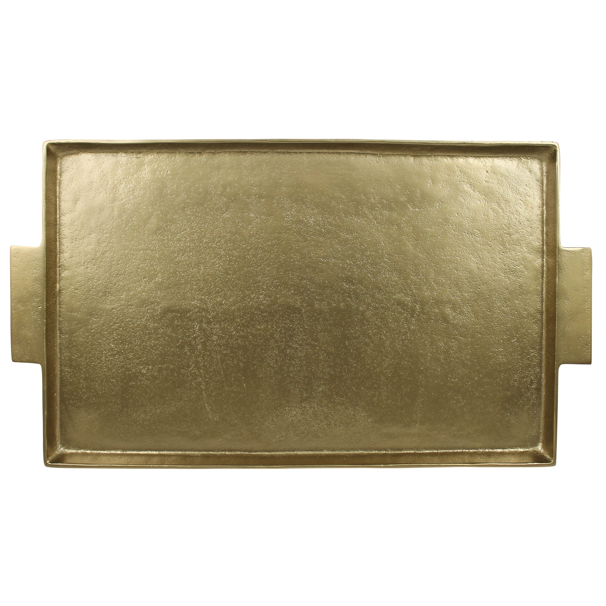 Diego Tray with Square Handles, Brass