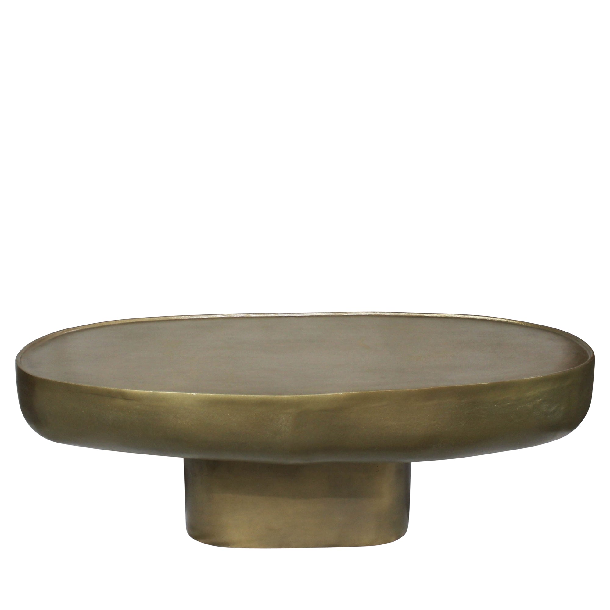 Oval Coffee Table, Brass