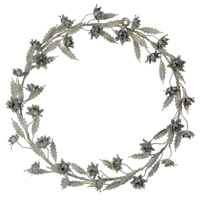 Anabelle Floral Wreath, Metal