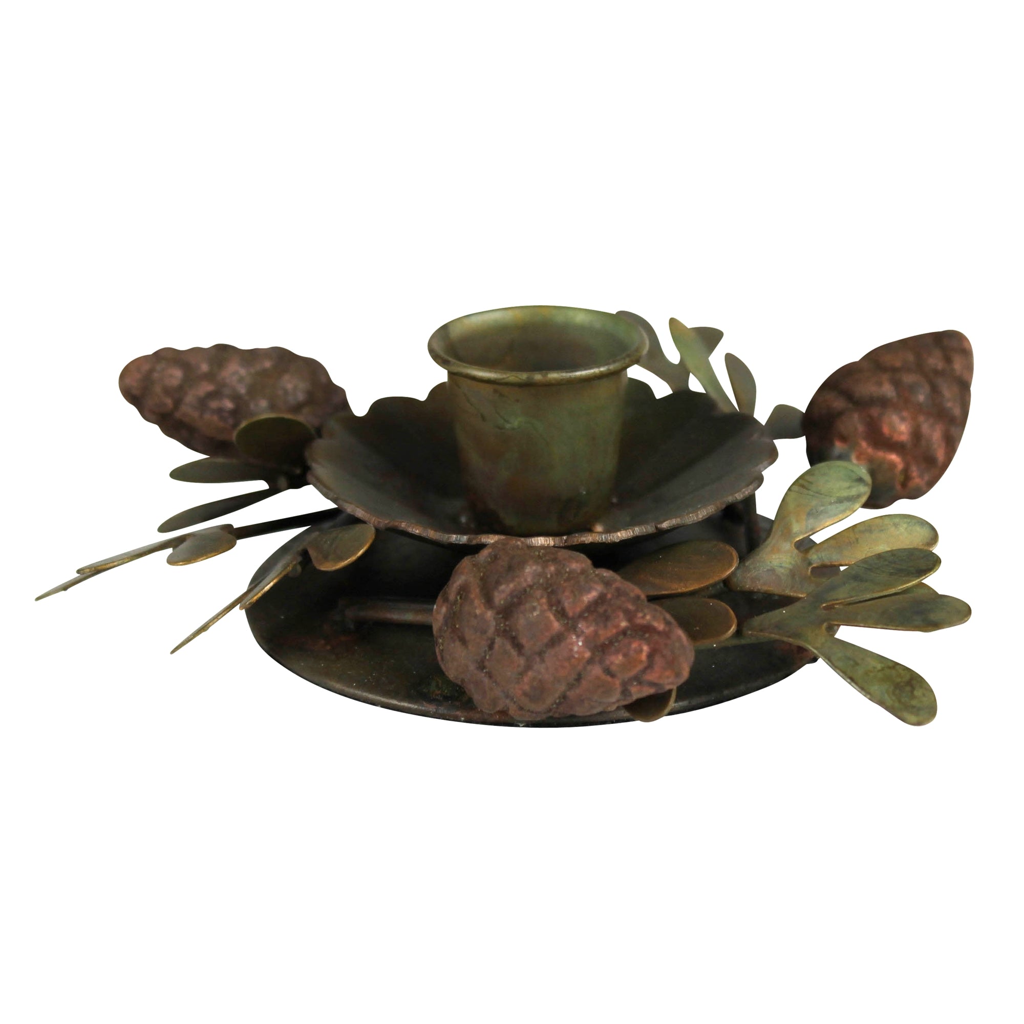 Pine Cone Taper Holder, Metal