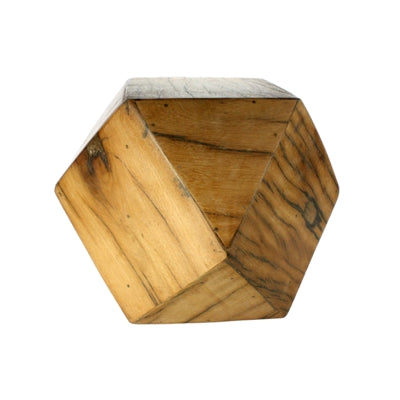 Icosahedron Wood Block - Med - Natural