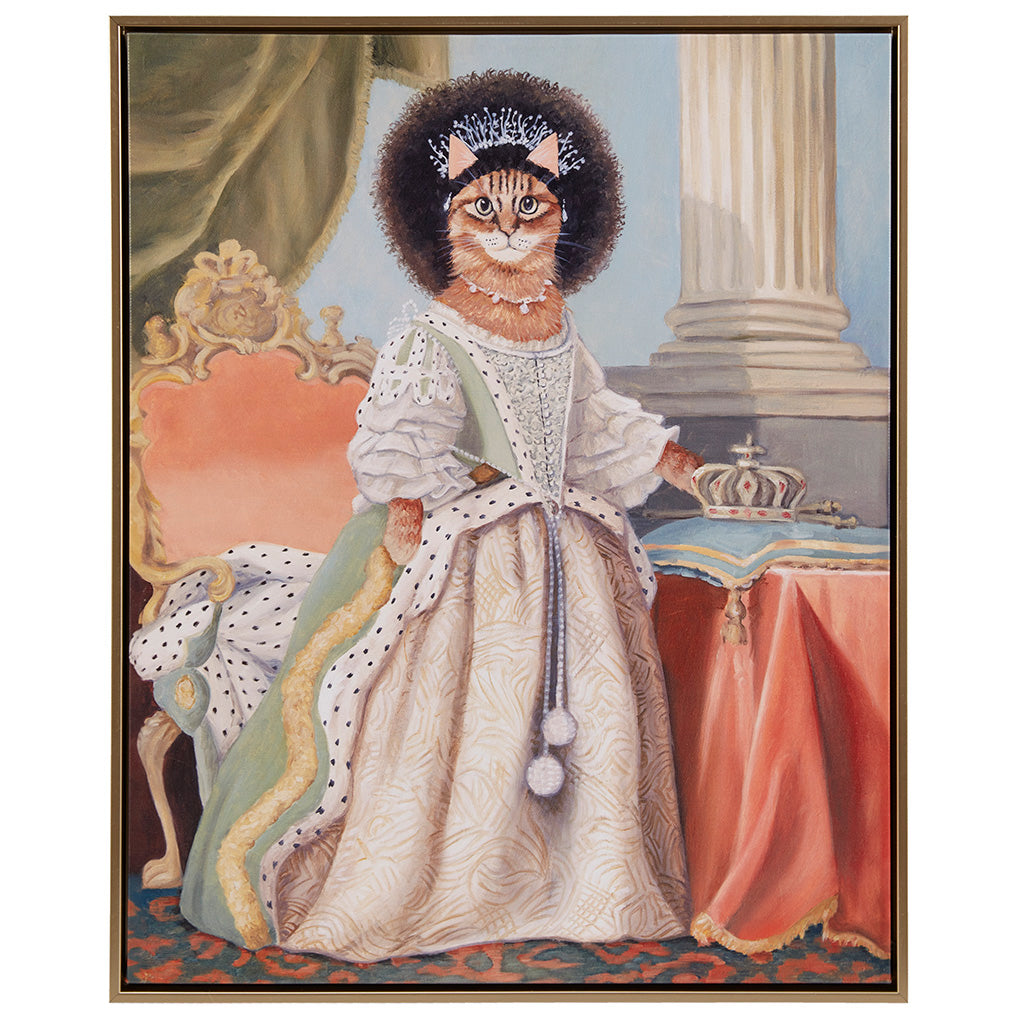 Pet Portrait Rosie the Feline Framed Canvas Wall Art