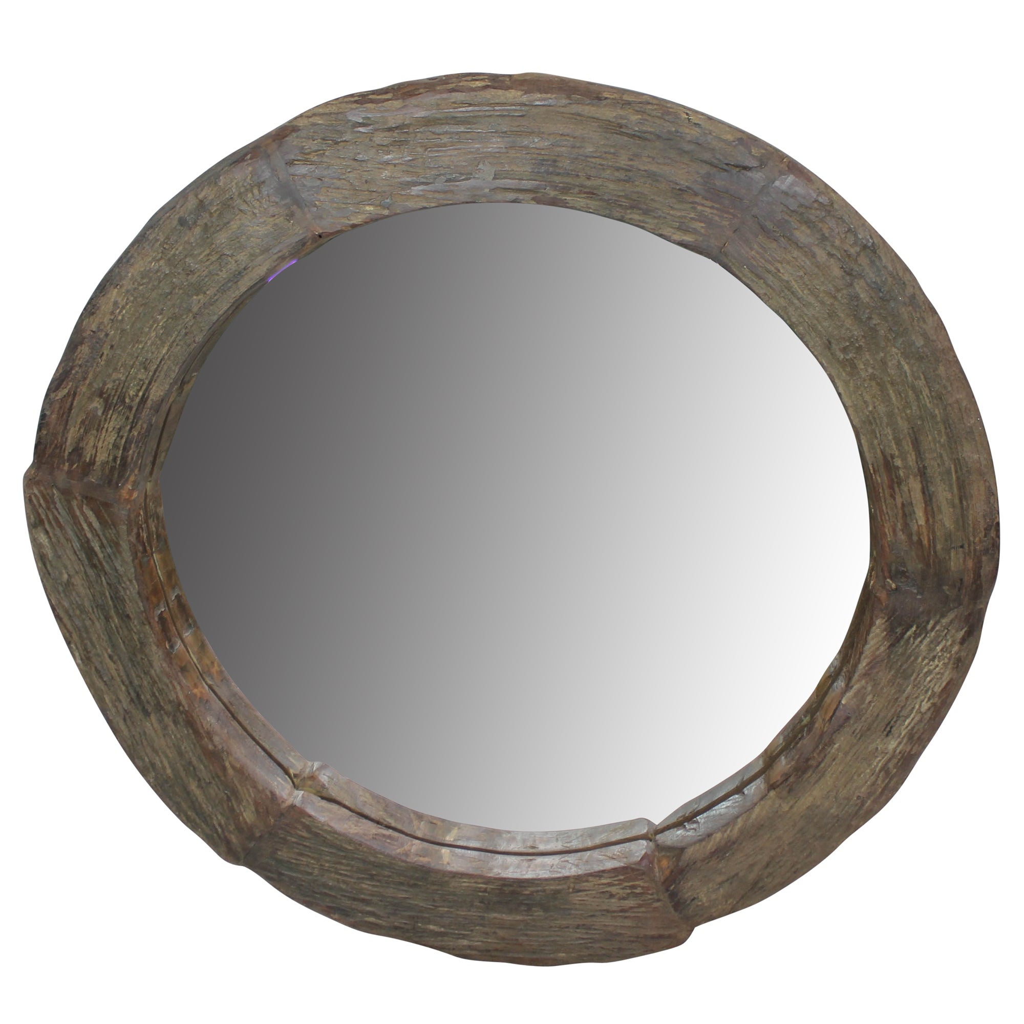 Nomad Reclaimed Wood Wheel Mirror - Natural