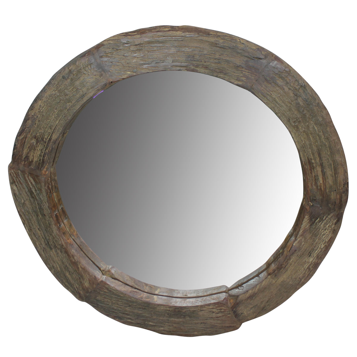 Nomad Reclaimed Wood Wheel Mirror - Natural