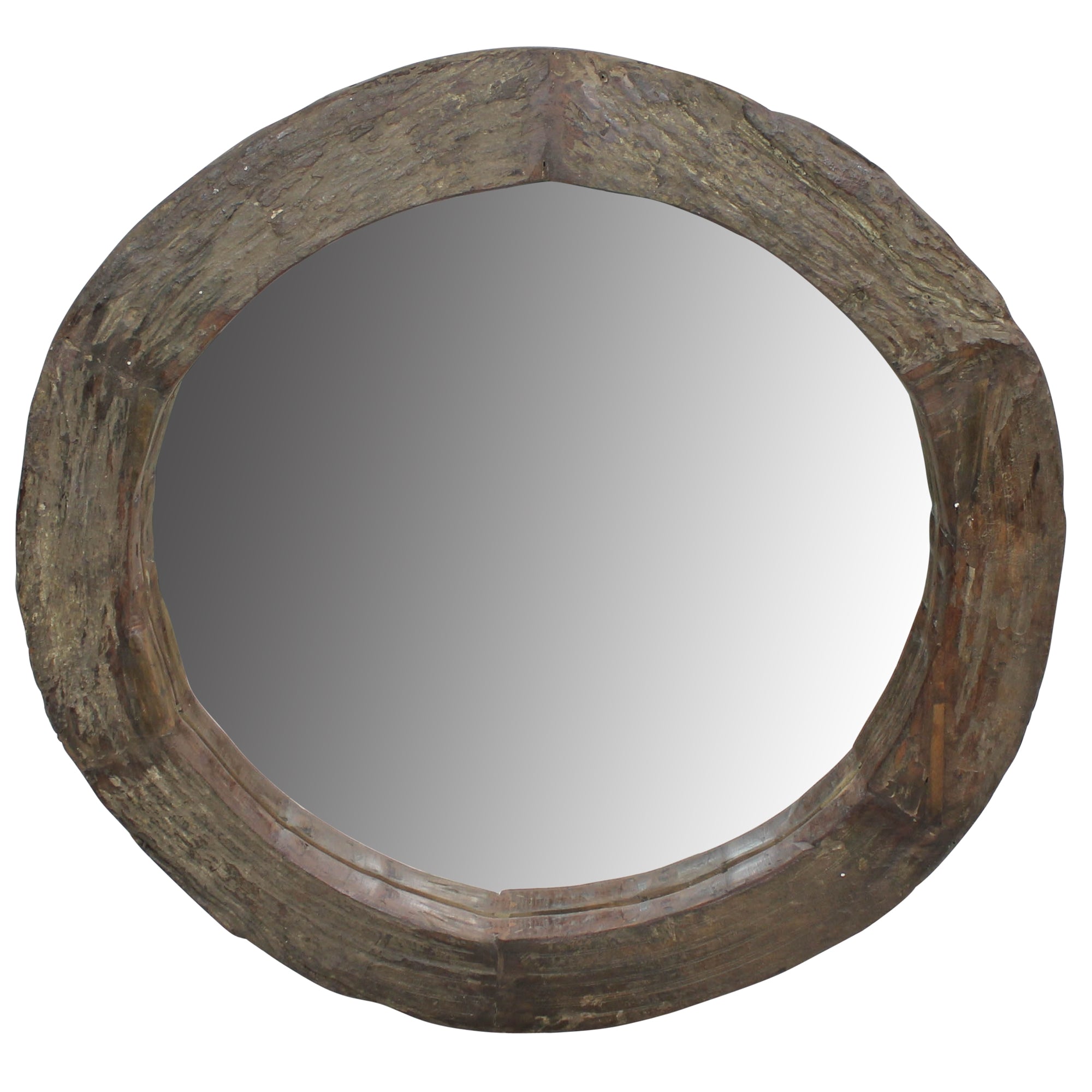Nomad Reclaimed Wood Wheel Mirror - Natural