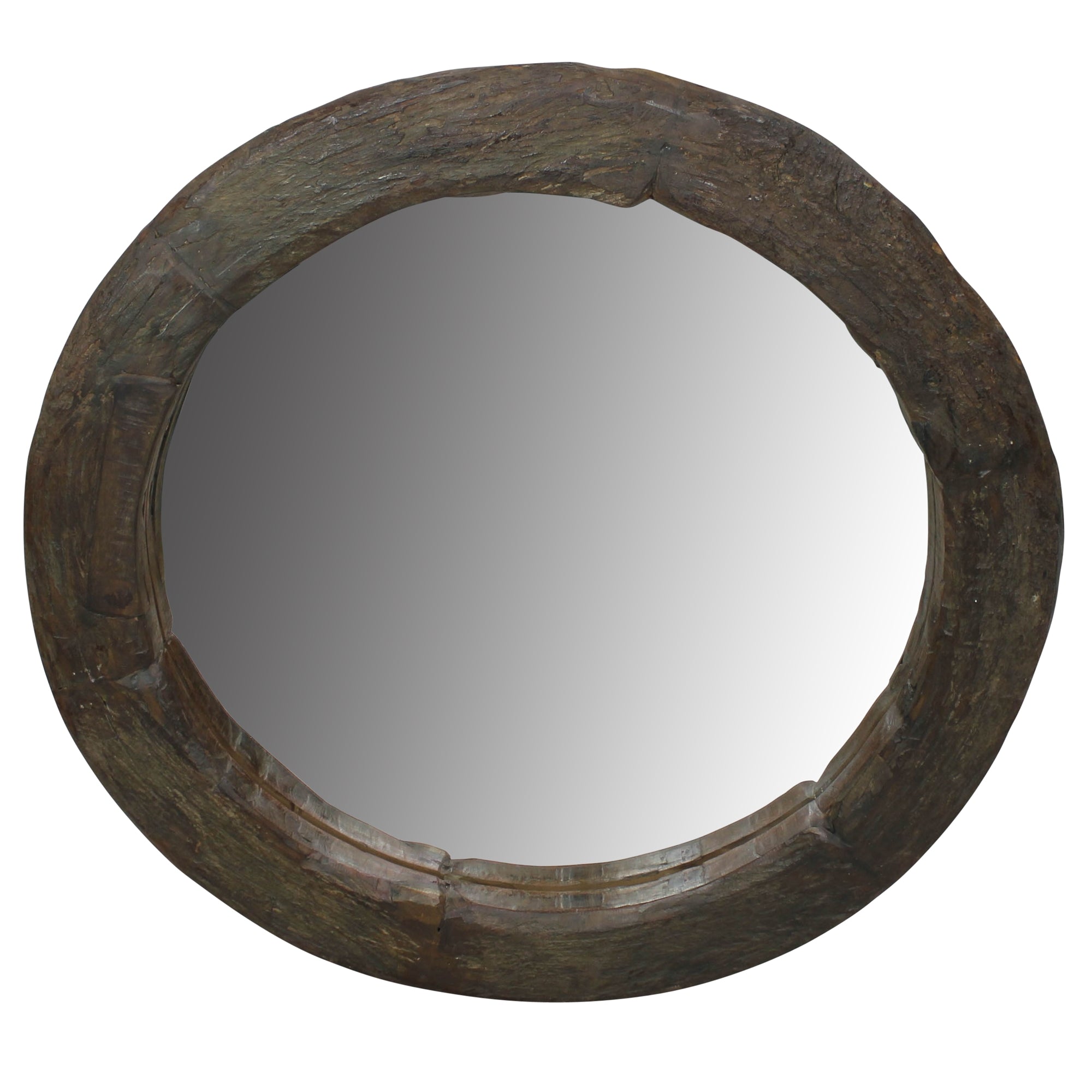 Nomad Reclaimed Wood Wheel Mirror - Natural