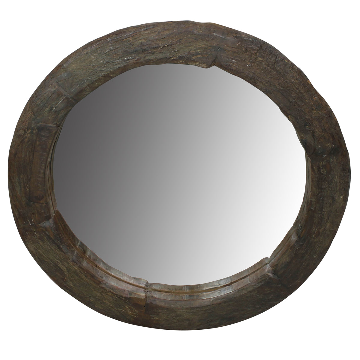 Nomad Reclaimed Wood Wheel Mirror - Natural