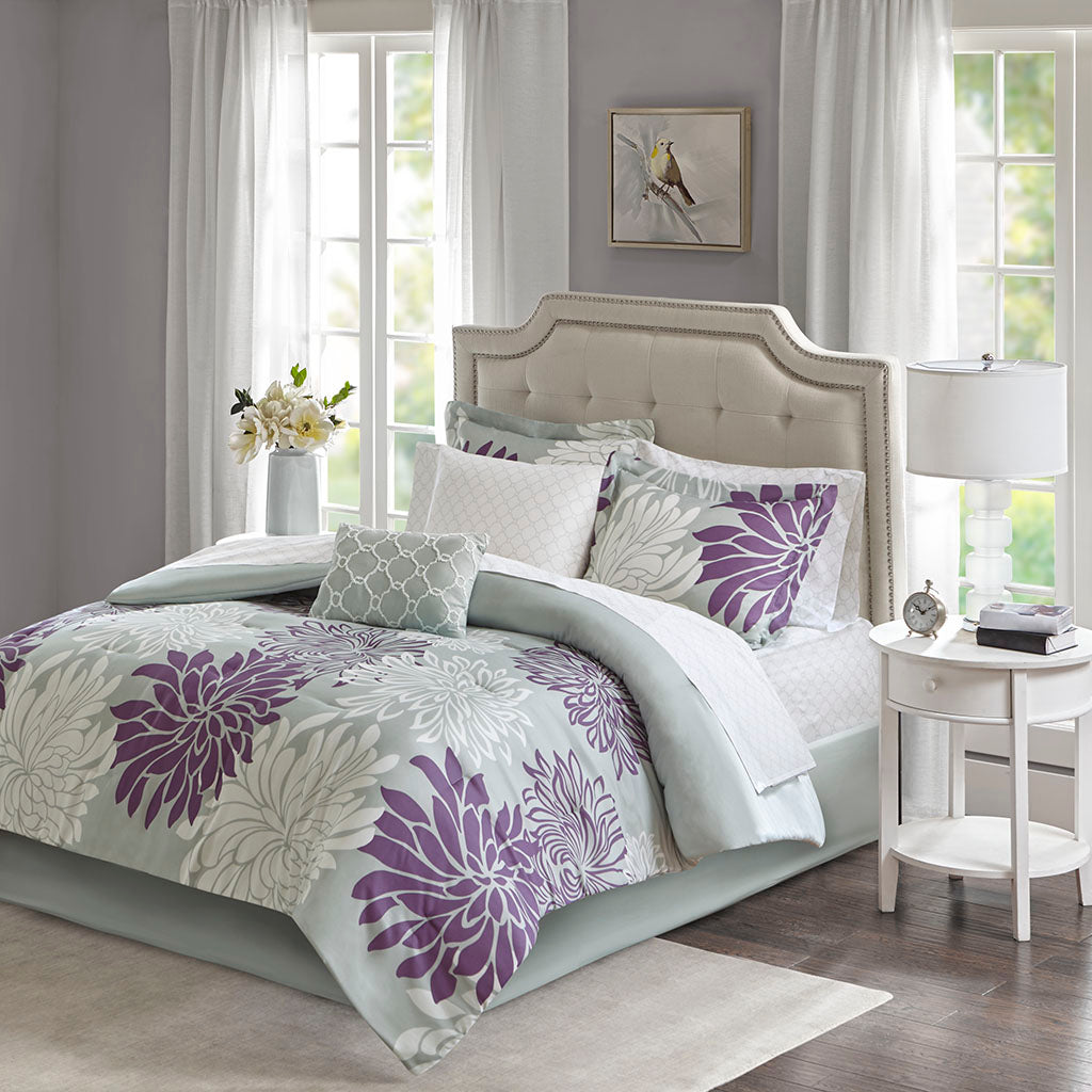 Maible 7 Piece Comforter Set with Cotton Bed Sheets