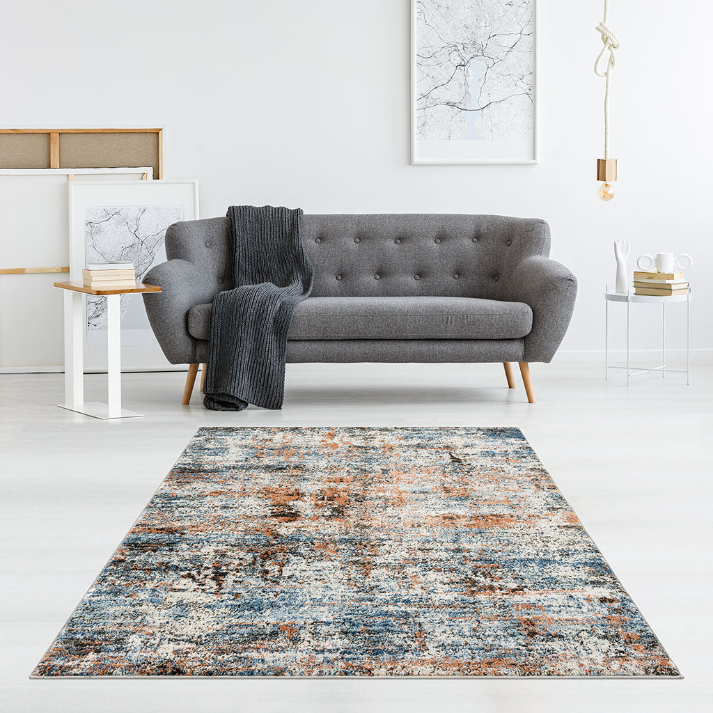 Newport Watercolor Abstract Stripe Woven Area Rug